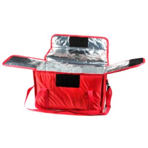 ТЕРМОСУМКА для обедов 500х250х350 фольгированная красная