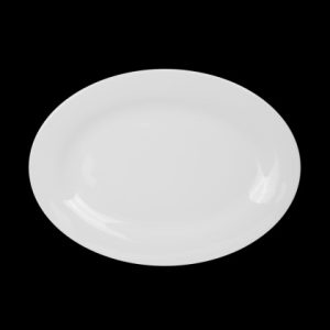БЛЮДО овальное 14'' 350мм "Chan Wave Classic" [ivory LQ-Q035]