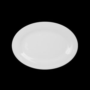 БЛЮДО овальное 10'' 250мм "Chan Wave Classic" [ivory LQ-Q033]