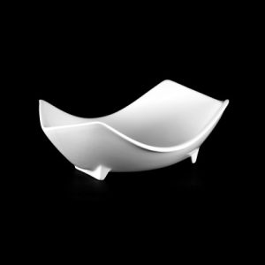 ВАЗА для фруктов 10'' 250мм "Chan Wave Quadro" [ivory LQ-QB0019B]