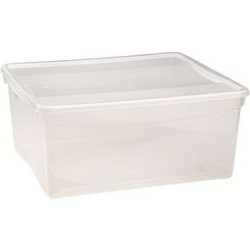 КОНТЕЙНЕР 18л 400х335х170мм с крышкой прозрачный, ПП [431249301,433247201]