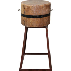 КОЛОДА РАЗРУБОЧНАЯ d=30-60см h=25-30см+60см сварная подставка дуб