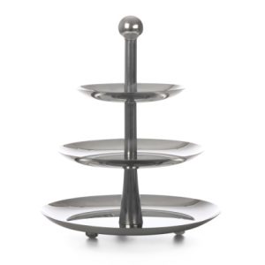 ЭТАЖЕРКА 3-х ярусная большая 11''/9''/7'' d=28/22/17см h=31см нерж [1F3L]