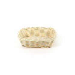 КОРЗИНКА 18х12х5,5см прямоугольная пласт.бежевая [Beige 3527, KT3052]