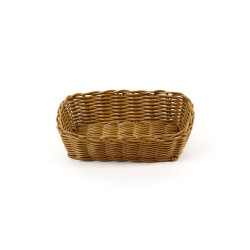 КОРЗИНКА 21х14,5х6см прямоугольная пласт.коричневая [Brown 3528, KT3053]
