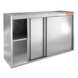ПОЛКА  нержавеющая настенная с дверцами купе HICOLD НПК-15/4 282592