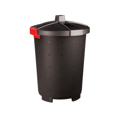 БАК 45л полипропилен d=42см h=57см с крышкой для отходов черный [431253613]