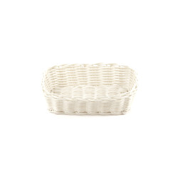 КОРЗИНКА 21х14,5х6см прямоугольная пласт.белая [White 3528, KT3053]