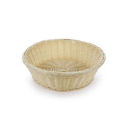 КОРЗИНКА D=36х10см круглая пласт.бежевая [Beige 2266]