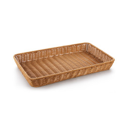 КОРЗИНКА 53х32,5х6,5см прямоугольная пласт.коричневая [Brown 3546]