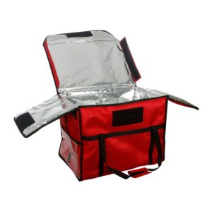 ТЕРМОСУМКА для обедов 600х400х450 фольгированная красная