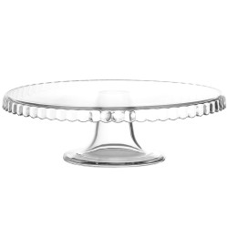 ПОДСТАВКА для торта d=28см стеклянная (бортик вниз) [98259/b/П]