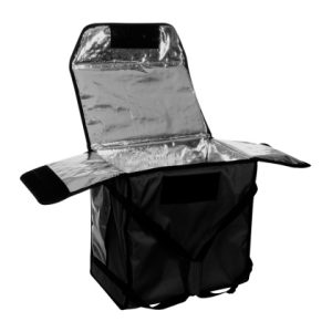 ТЕРМОСУМКА 450х450х300 фольгированная черная С ВЕНТИЛЯЦИЕЙ