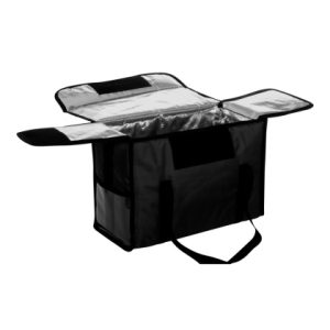 ТЕРМОСУМКА для обедов 450х200х300 фольгированная черная