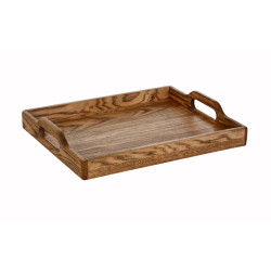 ПОДНОС 300х360х40мм ясень, с ручками