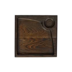 ДОСКА для подачи 24,5х24,5 см с отделением д/соусника