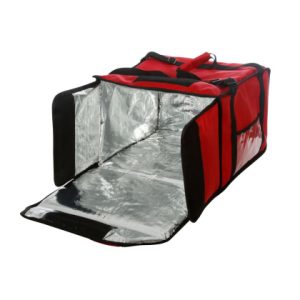 ТЕРМОСУМКА 420х420х500 фольгированная красная С ВЕНТИЛЯЦИЕЙ