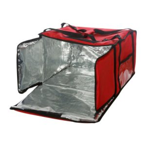 ТЕРМОСУМКА 450х450х500 фольгированная красная С ВЕНТИЛЯЦИЕЙ