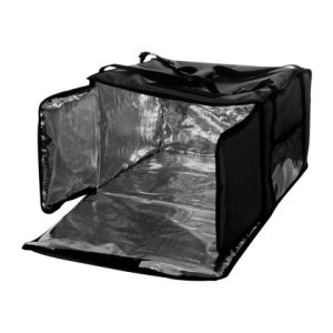 ТЕРМОСУМКА 450х450х500 фольгированная черная С ВЕНТИЛЯЦИЕЙ