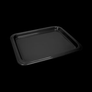 ГАСТРОЕМКОСТЬ керамическая 1/2х1" 330х268х20мм черная "Corone Cottura" [LQ-QK15076-K]