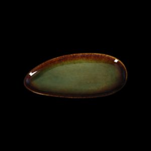 БЛЮДО овальное 10"х4,5"  260х115мм, синий+зеленый "Corone Verde" [HL497080]