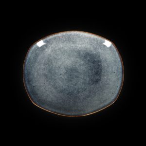 ТАРЕЛКА овальная 10"х9" 257х225мм, синий "Corone Celeste" [HL900770]