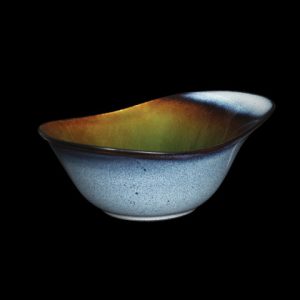 САЛАТНИК овальный 7"х5" 185х135мм 450мл, синий+зеленый "Corone Verde" [HL935870]