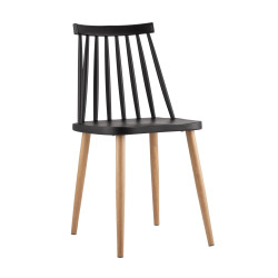 Стул пластиковый «Эсел» с жестким сиденьем (ножки стальные)