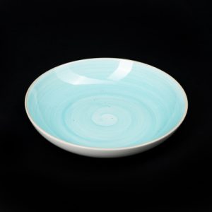 ТАРЕЛКА глубокая без бортов 8" 205мм 700мл, голубой "Corone Natura" [HL943350C]