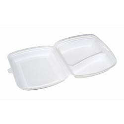 ЛАНЧ-БОКС одноразовый 2-секц. 249х207х60мм. (100 шт.) [160211, ОП-020914] аналог 5995