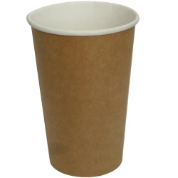 Стакан бумажный 2х-слойный 500 мл D 90 мм, 50 шт крафт [115278кр]
