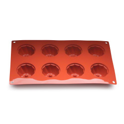 ФОРМА для выпечки КЕКС с отверстием d=55мм h=36мм, 8 элементов, силикон Silicon Flex [SF057]
