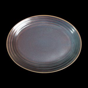БЛЮДО овальное 13" 330х255мм, сине-коричневый "Corone Terra" [11040]