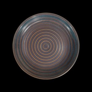 ТАРЕЛКА мелкая без бортов 11" 280мм, сине-коричневый "Corone Terra" [10512]