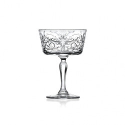 Бокал блюдце для шампанского 260 мл хрустальное стекло Luxion Tattoo RCR Cristalleria [81262013]