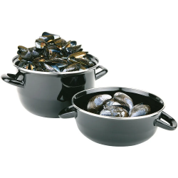 Кастрюля d=360 мм h=180 мм с 4-мя стрейнерами из алюминия