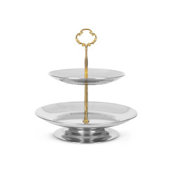 ЭТАЖЕРКА 2-х ярусная d=180/240мм h=260мм нерж.[RGS-PC107-Y2]