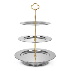 ЭТАЖЕРКА 3-х ярусная d=180/200/240мм h=360мм нерж.[RGS-PC108-Y3]