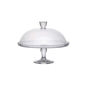 ПОДСТАВКА для торта d=322см с крышкой стеклянная (бортик вверх) [95200/b]