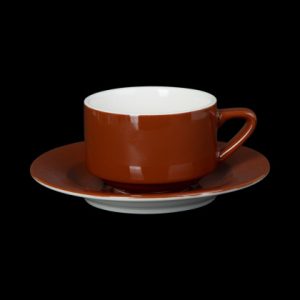 ЧАЙНАЯ ПАРА 250мл, коричневый "Corone Gusto" [7925/7927]