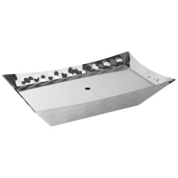 БЛЮДО прямоугольное для морепродуктов 460х290х90мм с дренажом нерж. ''Luxstahl''