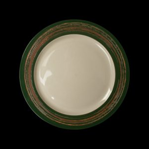 ТАРЕЛКА мелкая 12" 310мм, слоновая кость+ зеленый "China Town" [HM05165-12]