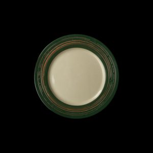 ТАРЕЛКА мелкая 9" 230мм, слоновая кость+ зеленый "China Town" [HM05165-9]