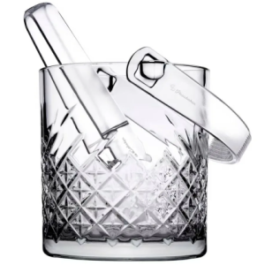 ВЕДРО для льда 1000мл стекло + щипцы Таймлесс [530068/b]