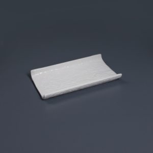 Блюдо прямоугольное, фарфор, 23х13 см, h 2 см, борт, белое [413/545] сентябрь 2025