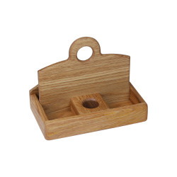 Подставка д/сервировки 160х200х110 мм 4 отделения дуб, цвет натуральный [Napkinorg2011-N]