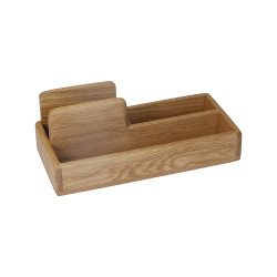 Подставка д/сервировки 100х260х130 мм 3 отделения дуб, цвет натуральный [Napkinspice2413-N]