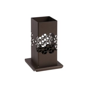 Подставка-стакан д/стол. приборов Квадрат 10х10 см, h=16 см бронза Luxstahl