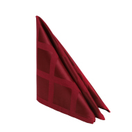 САЛФЕТКА 42х42см ЖУРАВИНКА бордо клетка[1/161004]